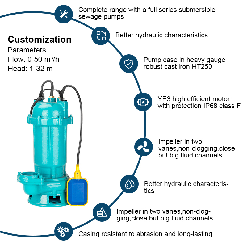 Bomba submersível de água de mergulho QDX de alta qualidade com interruptor de bóia